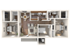 Three Bedroom Two Bath Flat Floor Plan Three Bedroom Two Bath Flat Floor Plan |Candlewood